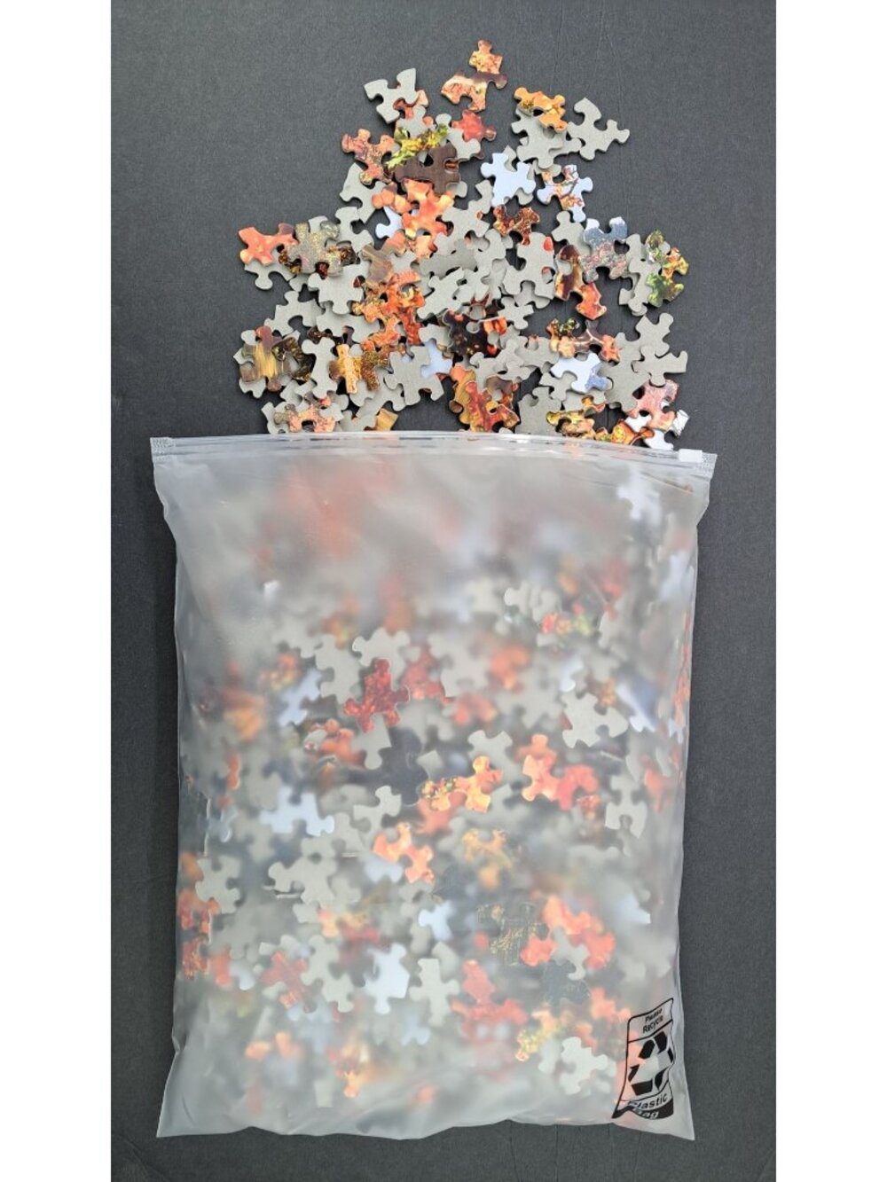 Vintage Puzzle Pieces Crafting Assorted Colors Nature Scene 2 Pounds 4 Ounces